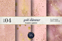 Pink Gold Shimmer Digital Paper, Glitter Texture Product Image 1