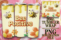 Playful moments 20oz tumbler wrap, Bee Quote Product Image 1