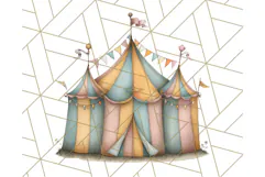 Vintage Carnival Animals Clipart PNG, Retro Circus Elements Product Image 3