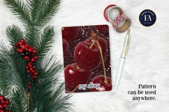 Glitter Coquette Cherry Pattern | Sparkly Glam Texture Paper Product Image 4