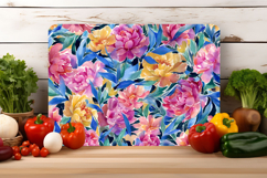 Watercolor Vibrant Floral Cutting Board | Cutting Board png Product Image 2
