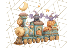 Creepy Carnival Halloween Clipart PNG with Hayride Art Product Image 3