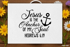 Jesus is the Anchor SVG Engraved | Faith SVG Product Image 2