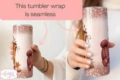 Just a girl who loves fall tumbler wrap sublimation PNG 20oz Product Image 2