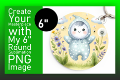 Gorgeous Round Design Sublimation PNG , Cute Ghost Product Image 1