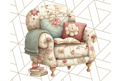 Whimsical Library Clipart with Cozy Readers and Books Product Image 3