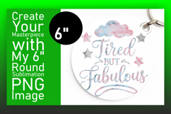 Cute Circle PNG Keychain Design , Mother&#039;s Day Product Image 1