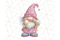 Ice Cream Gnome Clipart PNG Summer Dessert Art, Summer Gnome Product Image 3