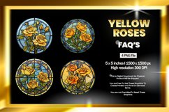 Yellow Roses Stained Glass - 04 Variations Product Image 1