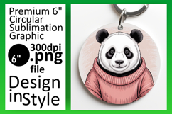Charming Keychain Circle PNG Artwork , Valenines Animals Product Image 1