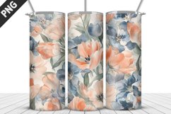Flowers Tumbler Wrap | Sublimation Design | Tumbler PNG Product Image 1