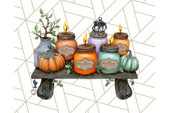 Fall Market Stall Clipart PNG, Rustic Autumn Clip Art Product Image 3