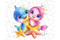 Cute Animal Friends Clipart PNG, Bright Spring Animal Duos Product Image 3