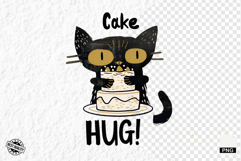 Black Cat Happy Birthday Party Clipart Product Image 1