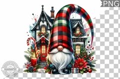 Christmas Gnome Sublimation - Clipart PNG Design Product Image 1