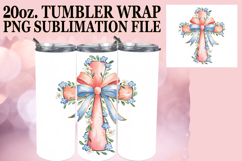 ENCHANTING HORIZONS 20oz TUMBLER WRAP, Flower Cross Product Image 1