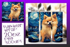 Artistic Dog Painting Tumbler Wrap - Sublimation Product Image 1