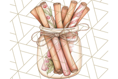 Christmas Cottagecore Kitchen Clipart PNG, Holiday Decor Product Image 3