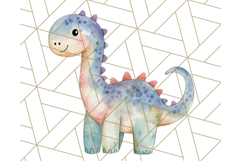 Watercolor Dinosaur and Rainbow PNG Clipart, Baby Nursery Product Image 3