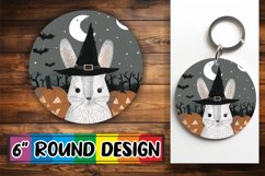 Fall Boho Animal Round Design Halloween PNG Keychain Product Image 1