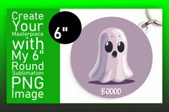 Adorable Halloween Ghost Round Design Cute Sublimation Product Image 1