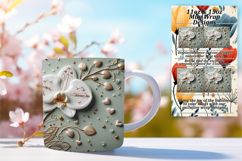 Magical 15oz Mug Wrap Png Artwork , 3D Flower Product Image 1