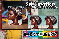 Serene sunsets 11oz 15oz sublimation wrap, Afro Girl Product Image 1