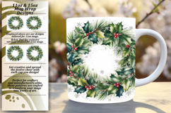 Modern 11oz Mug Wrap Png Template , Christmas Product Image 1