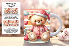 Stunning 15oz Mug Wrap Png Template , Teddy Bear Product Image 1