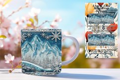 STUNNING 15oz PNG Mug Wrap Design , 3D Xmas Product Image 1