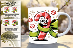 Beautiful 15oz Mug Wrap Png Design , Cute Christmas Product Image 1