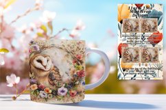Whimsical Owl and Bird Spring Mug Wrap Product Image 1