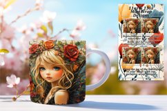 Radiant 15oz Mug Wrap Png Template , Fairy Product Image 1