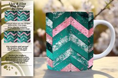 Glitter Stripe Mug 11oz/15oz Wrap for Sublimation Art Product Image 1