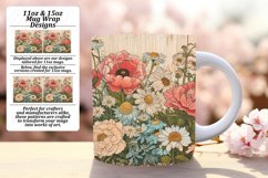 Vintage Floral Elegance Mug Sublimation Design Product Image 1