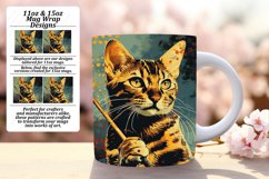 Expressive Feline Mug: Sublimation Elegance Product Image 1