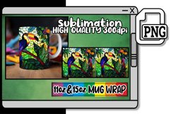 Tranquil Stained Glass Mug Wrap Impressions 11oz/15oz Product Image 1