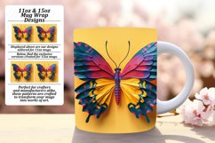 Dynamic Spring Butterfly Magic: 3D Mug Wrap Product Image 1