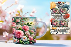 Quirky 11oz Mug Wrap Png Artwork , Flower Product Image 1