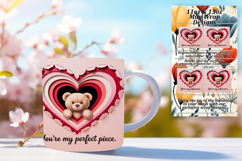 Lovely 11oz Mug Wrap Png Template , Valentines Day Product Image 1