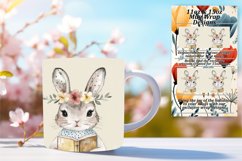 Floral Bunny Mug Wrap for Spring Lovers Product Image 1