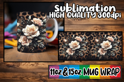 Happy hearts 11oz 15oz sublimation wrap, Leopard Prints Product Image 1