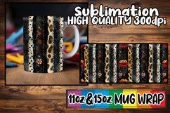 3D Leopard Floral Mug Wrap Designs for 11oz/15oz Product Image 1