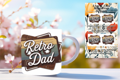 Lovely 11oz Mug Wrap Png Template , Father&#039;s Day Product Image 1