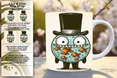 Fresh 15oz Mug Wrap Png Design , Monster Product Image 1