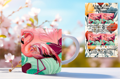 Bright 15oz Mug Wrap Png Design , Flamingo Product Image 1