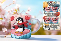 Stylish 11oz Mug Wrap Png Artwork , Valentines Product Image 1