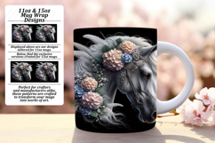 Glamorous 15oz Mug Wrap Png Artwork , Horse Product Image 1