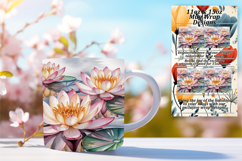 Dazzling 15oz Mug Wrap Png Template , Flowers Product Image 1