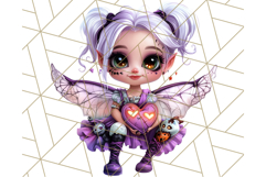 Halloween Fairy Clipart PNG, Cute Chibi Fairy Art Clip Art Product Image 3
